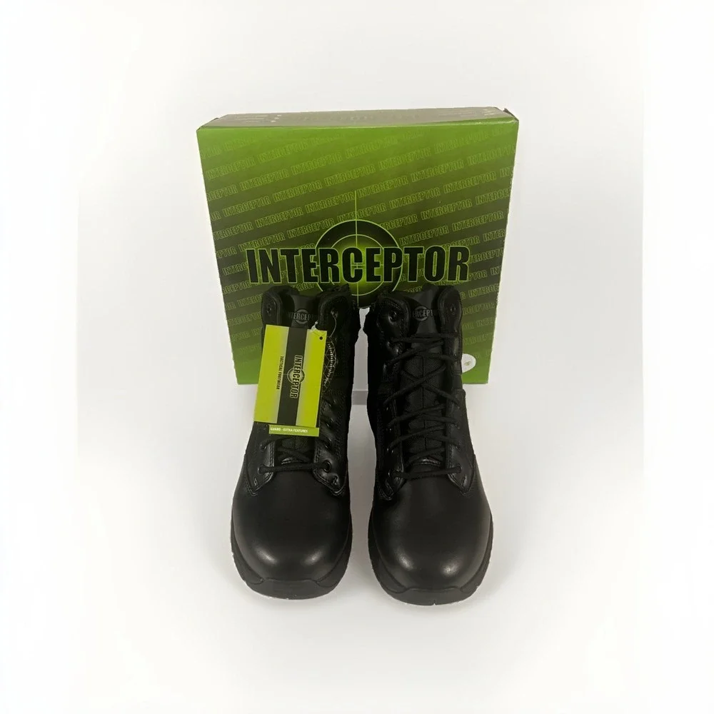 Interceptor Guard Men's Tactical Boots Size 9 Black