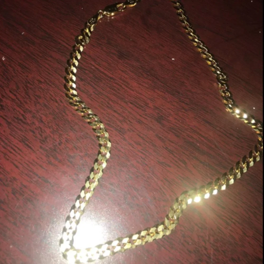 18k Diamond Cut 5mm Gold Necklace