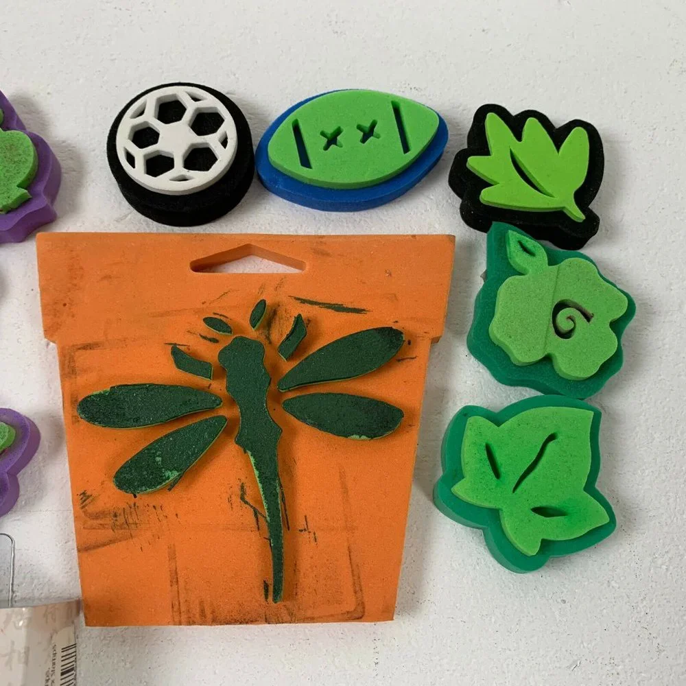Large Lot of Rubber and Wooden Stamps 44 Mixed Themes Sports Flower