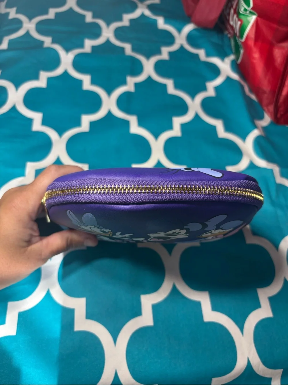New Disney Purple Character Cosmetic Pouch Makeup Bag