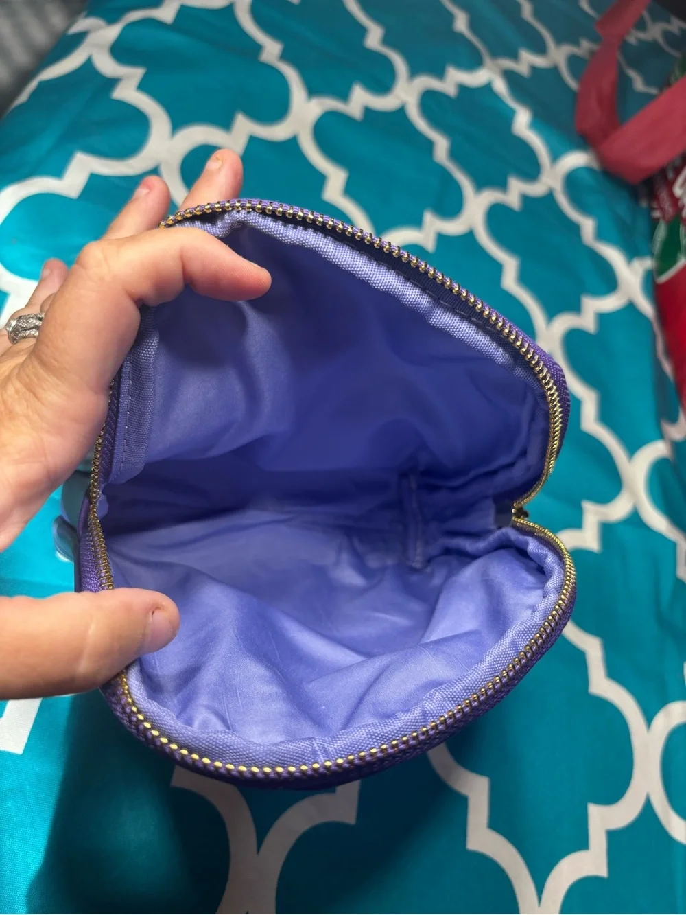 New Disney Purple Character Cosmetic Pouch Makeup Bag