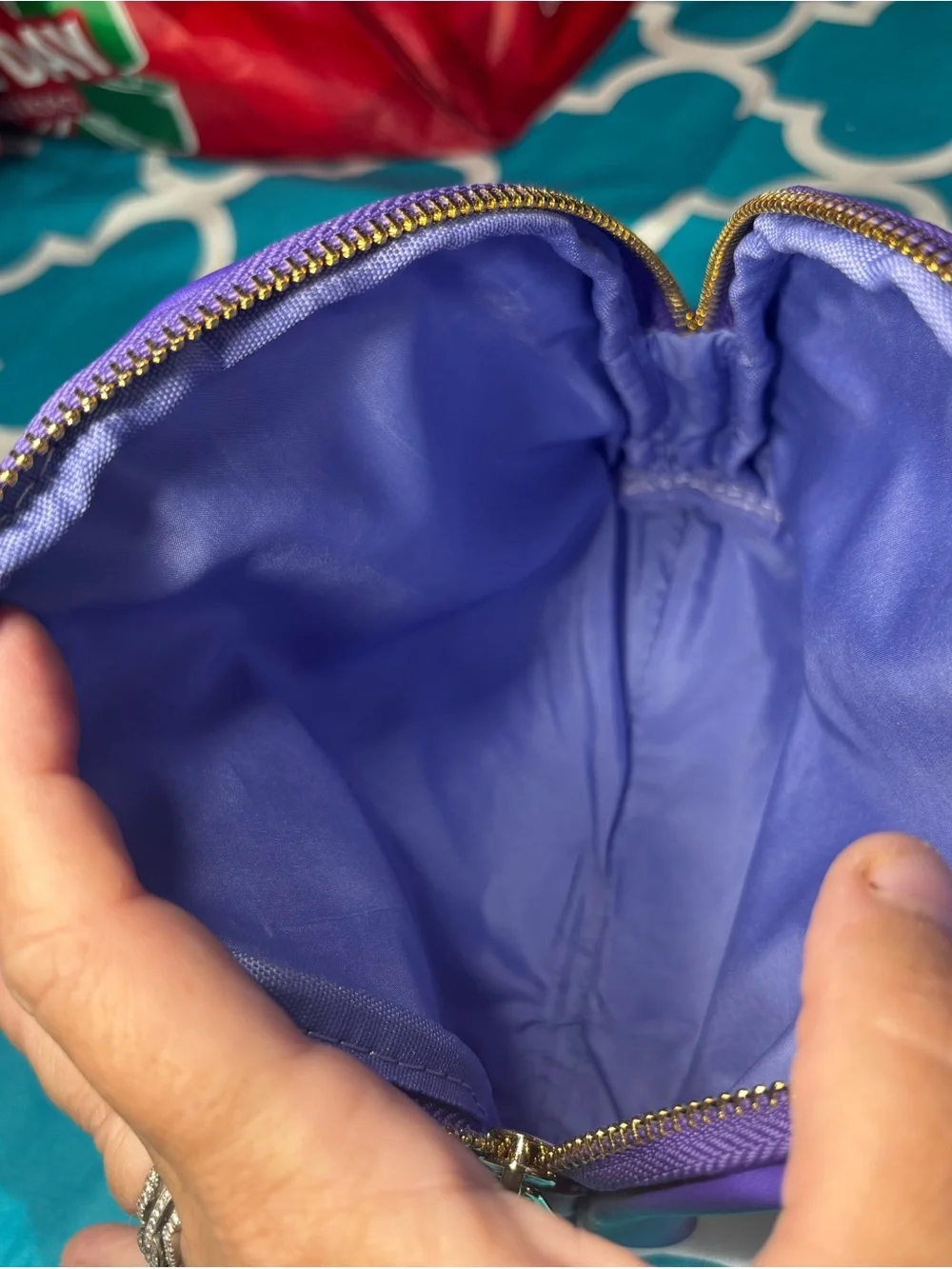 New Disney Purple Character Cosmetic Pouch Makeup Bag