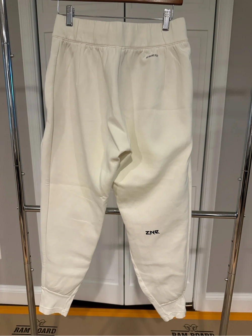adidas Z. N. E. Cream Joggers with Black Logo