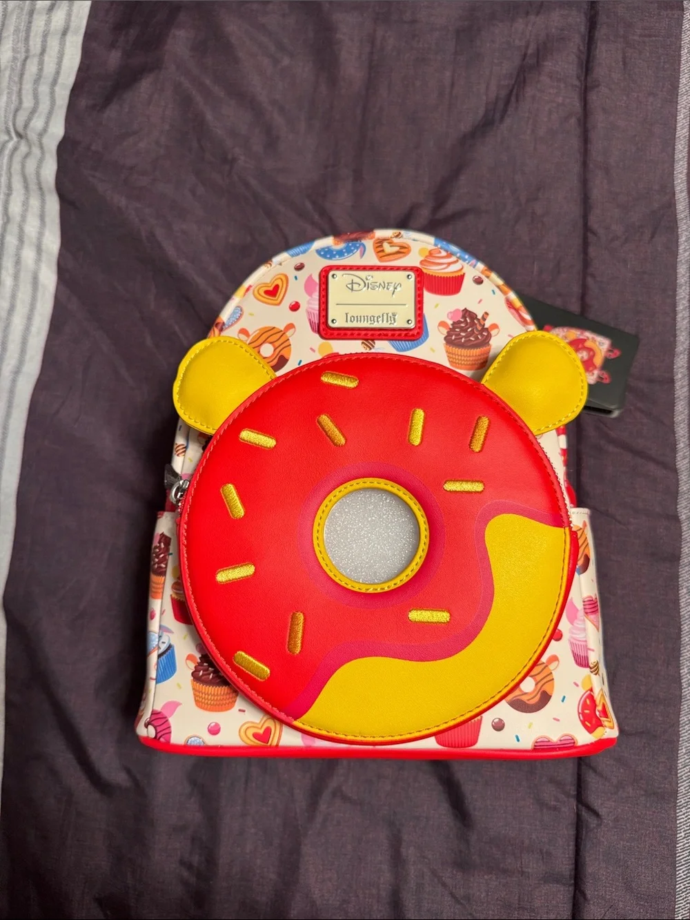 Loungefly Winne the Pooh Pink Donut Backpack