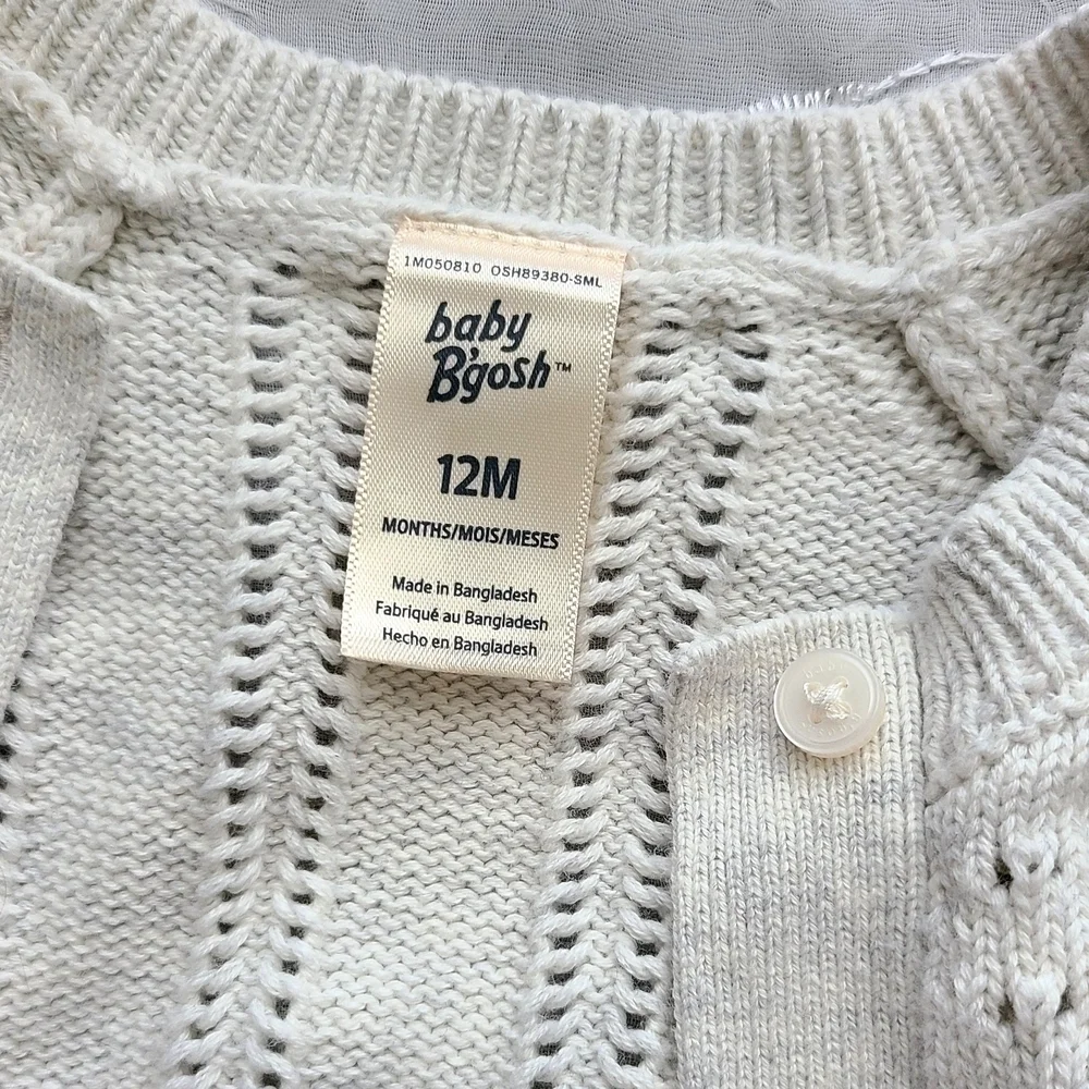 OshKosh B'gosh Cream Cable Knit Sweater
