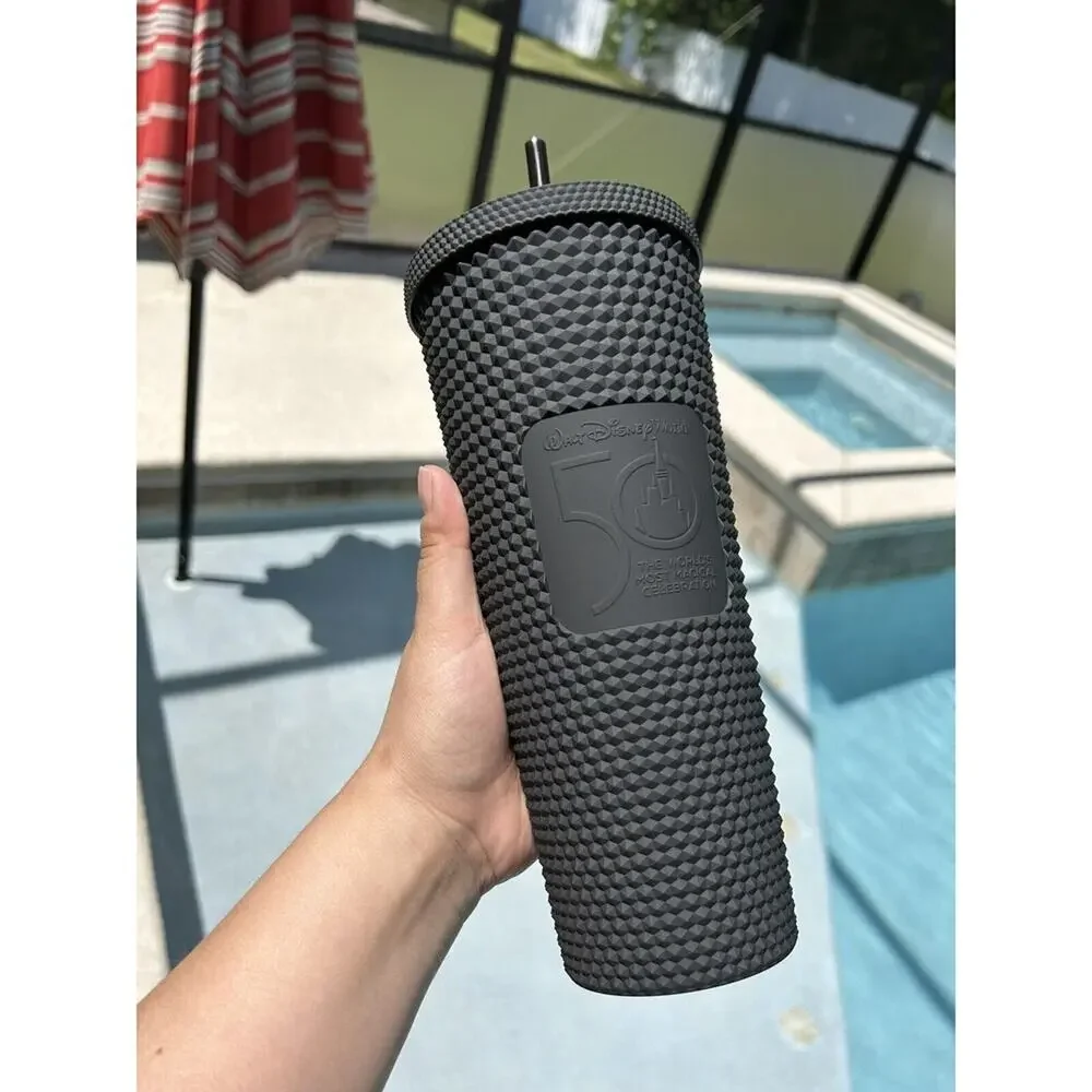 Walt Disney World x Starbucks Black 50th Anniversary Tumbler Cup Studded