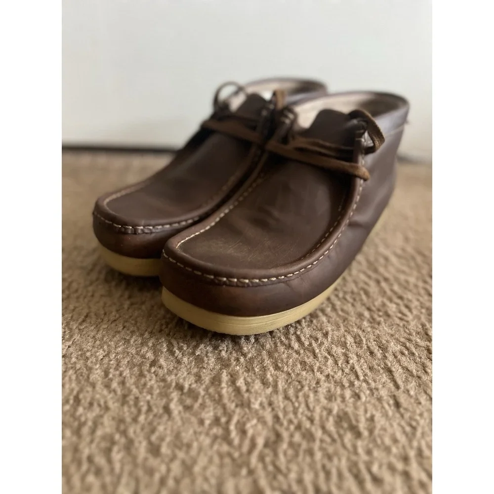 Clarks Stinson Hi Chukka Boots Brown Men's Size 11 Leather Shoes Wallabees‎