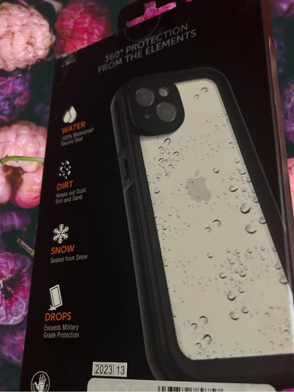 Body Glove iPhone 14 Clear-Back Waterproof Phone Case with Black Frame