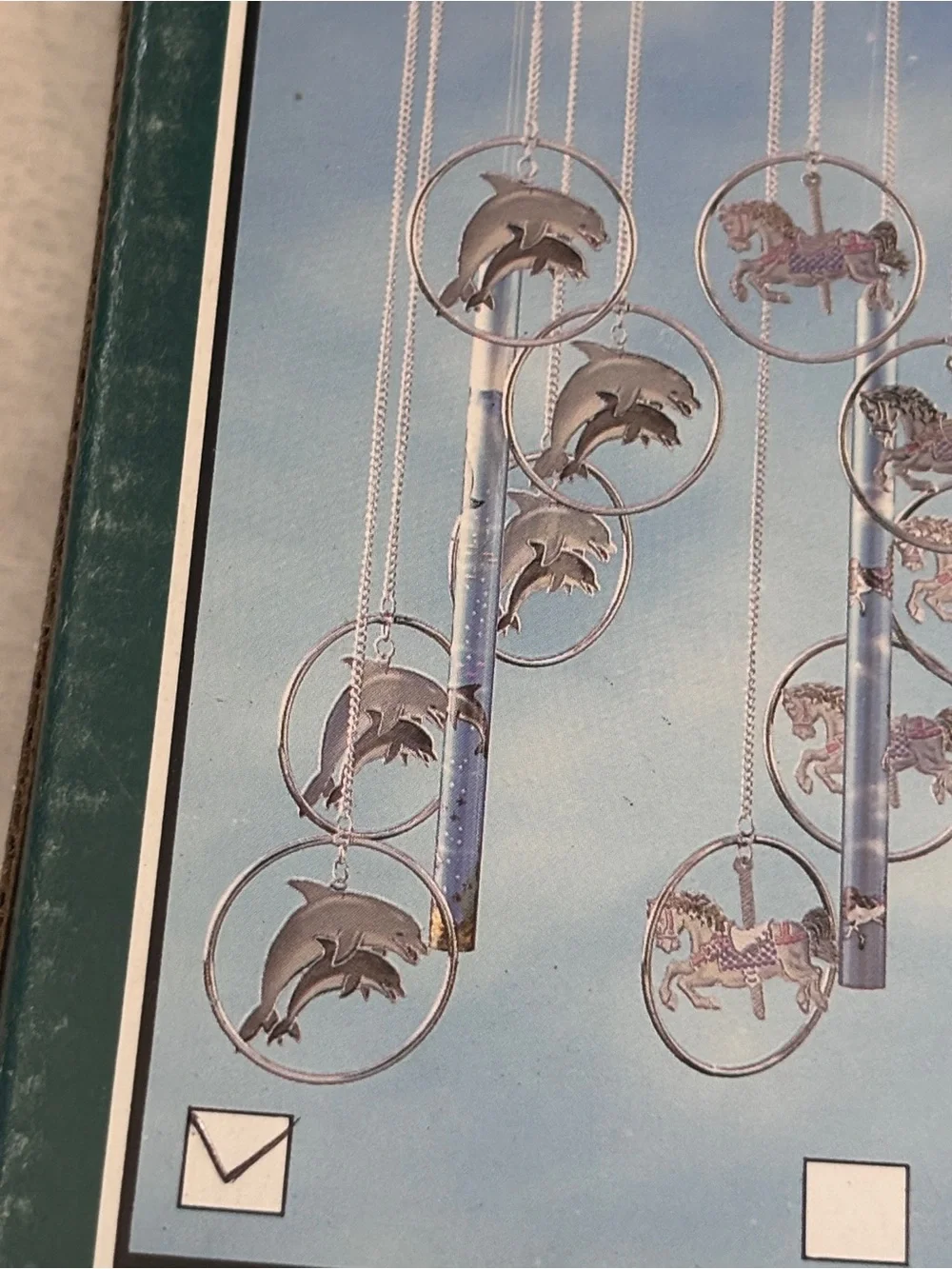 Vintage Laser-Cut Dolphin Wind Chime NIB Ocean Decor Gift coastal beachy marine