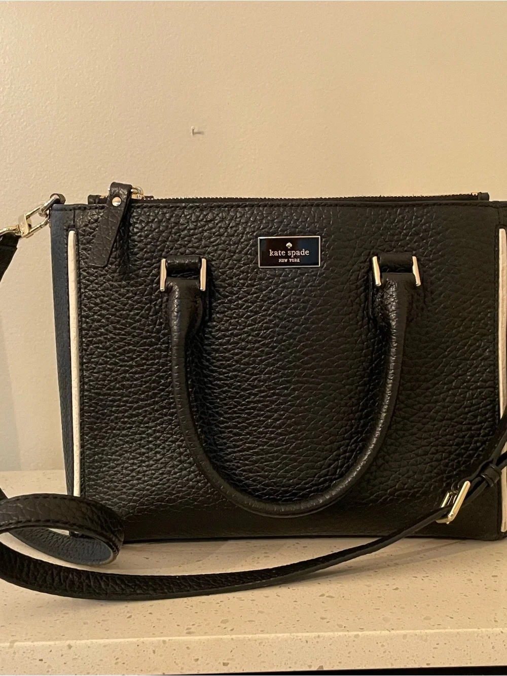 kate spade structured pebbled