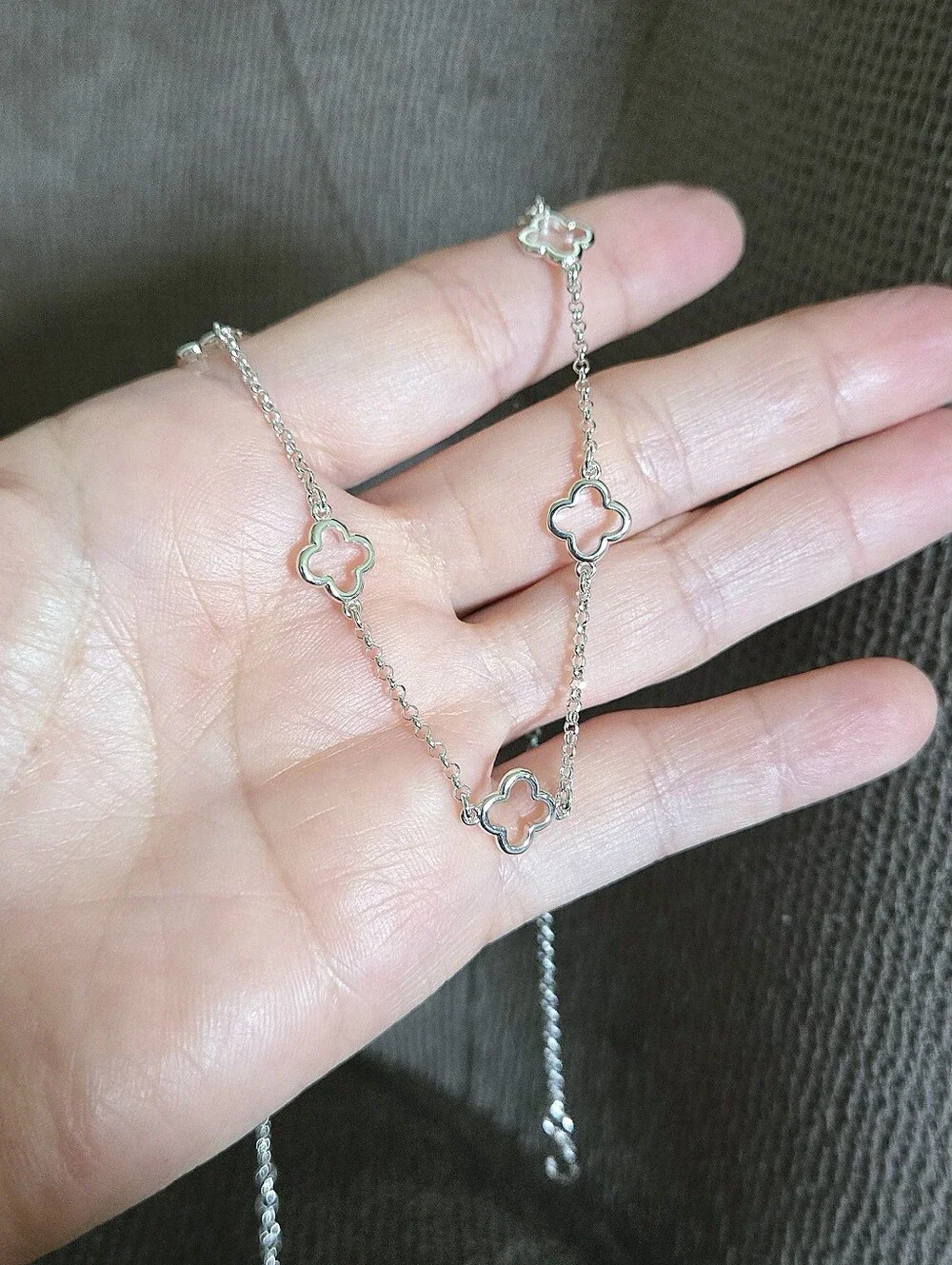 Mia Fiore Stationary Silver🤍 Open Clovers🍀 Necklace - NWT