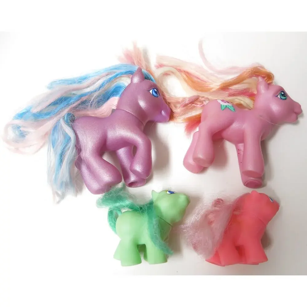 Vintage My Little Pony Bundle of 7 and Shoes Sparkleworks Luau Y2K Kids Toys
