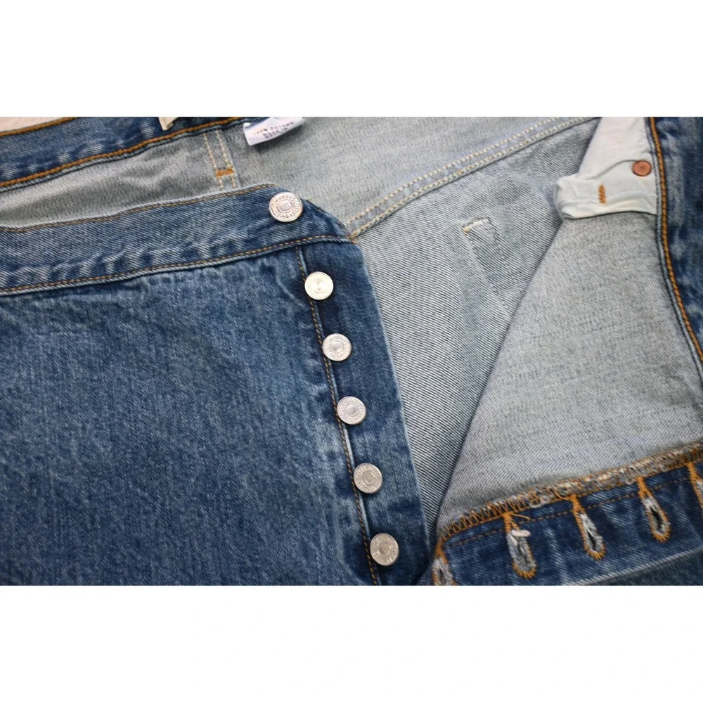 Levi's 501 Original Jeans Mens 50x30 Blue Straight Leg Button Fly Rugged