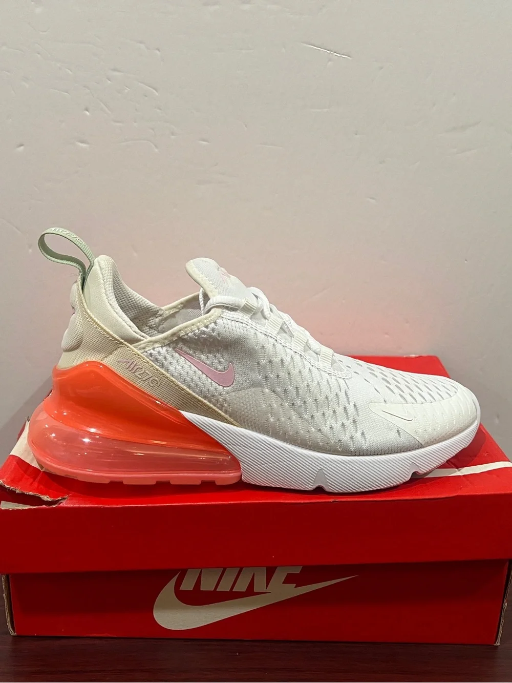 Nike, Girls, Air Max 270, 943345 113 , Pink & White Condition