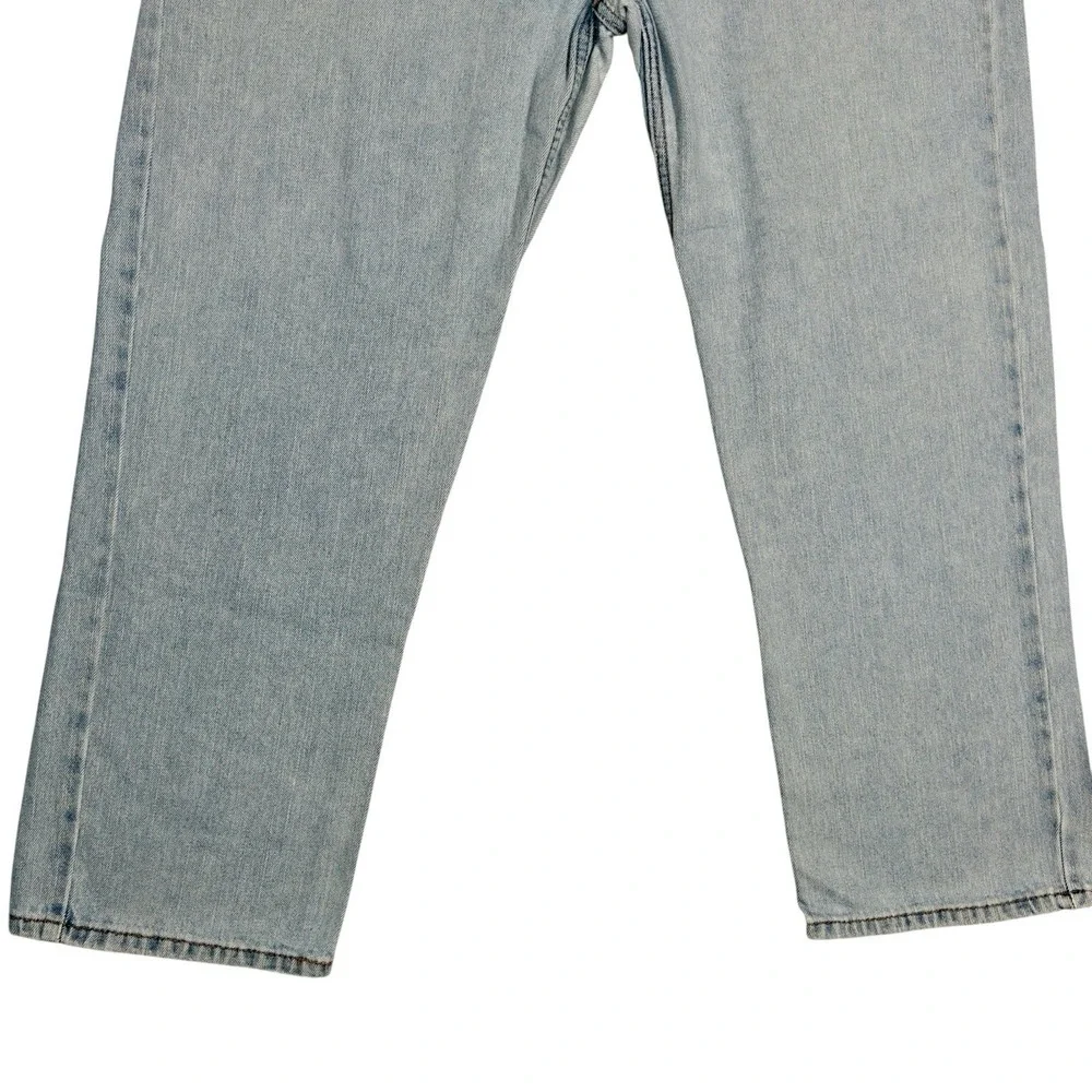 Vtg Levis 505 Regular Fit Jeans‎ Mens 42x30 Light Washed Patched Reinforced