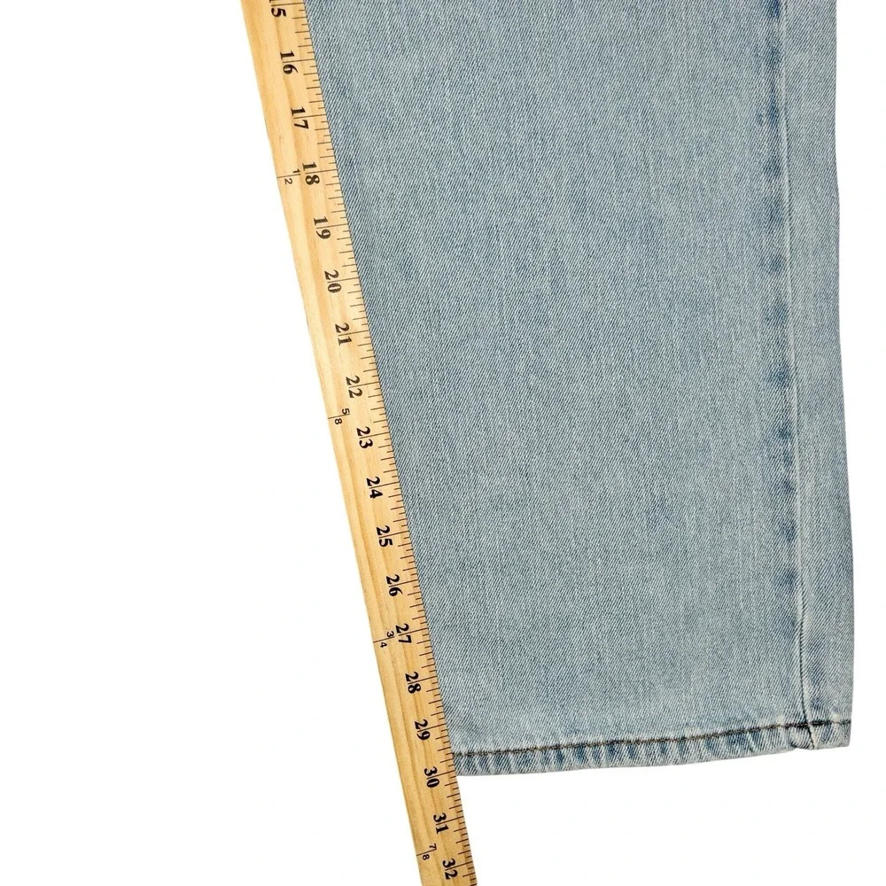 Vtg Levis 505 Regular Fit Jeans‎ Mens 42x30 Light Washed Patched Reinforced