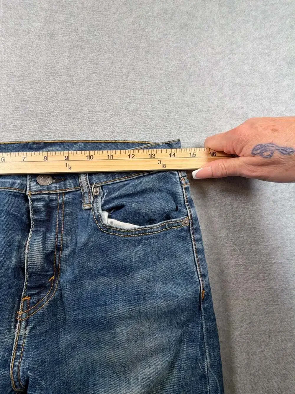 Levis area inseam denim