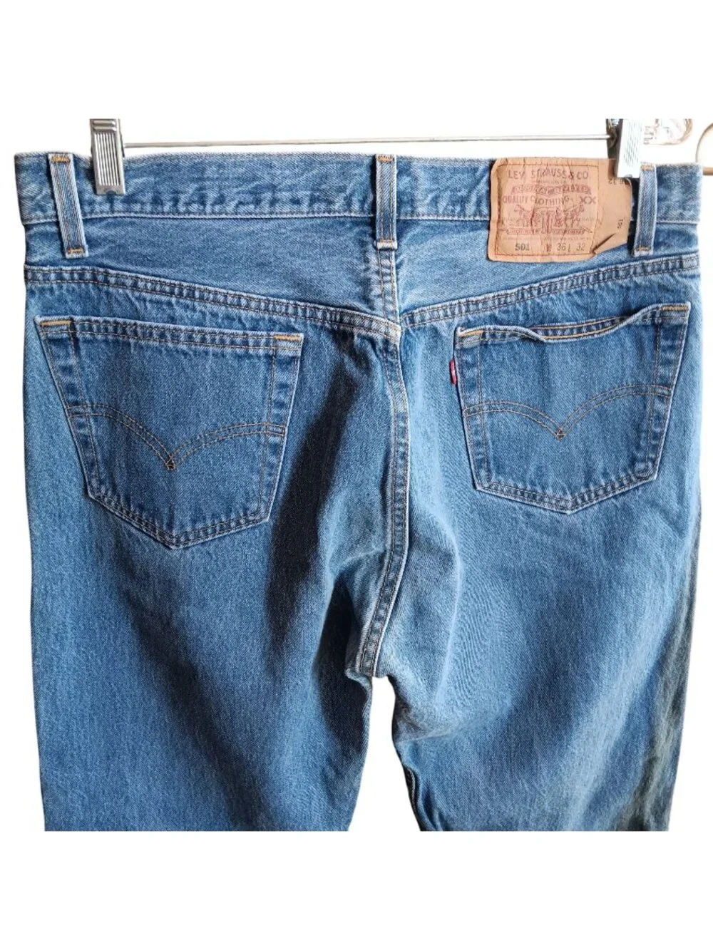 True Vintage 36x32 Levis 501 Buttonfly USA MADE Jeans W36 L32 Prime Grunge Fade