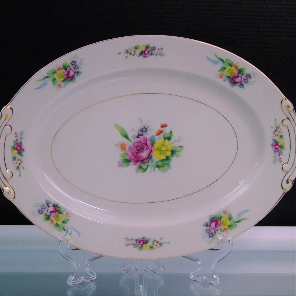 Occupied Japan Serving Platter Vintage Sone China WWII Japan Serving
