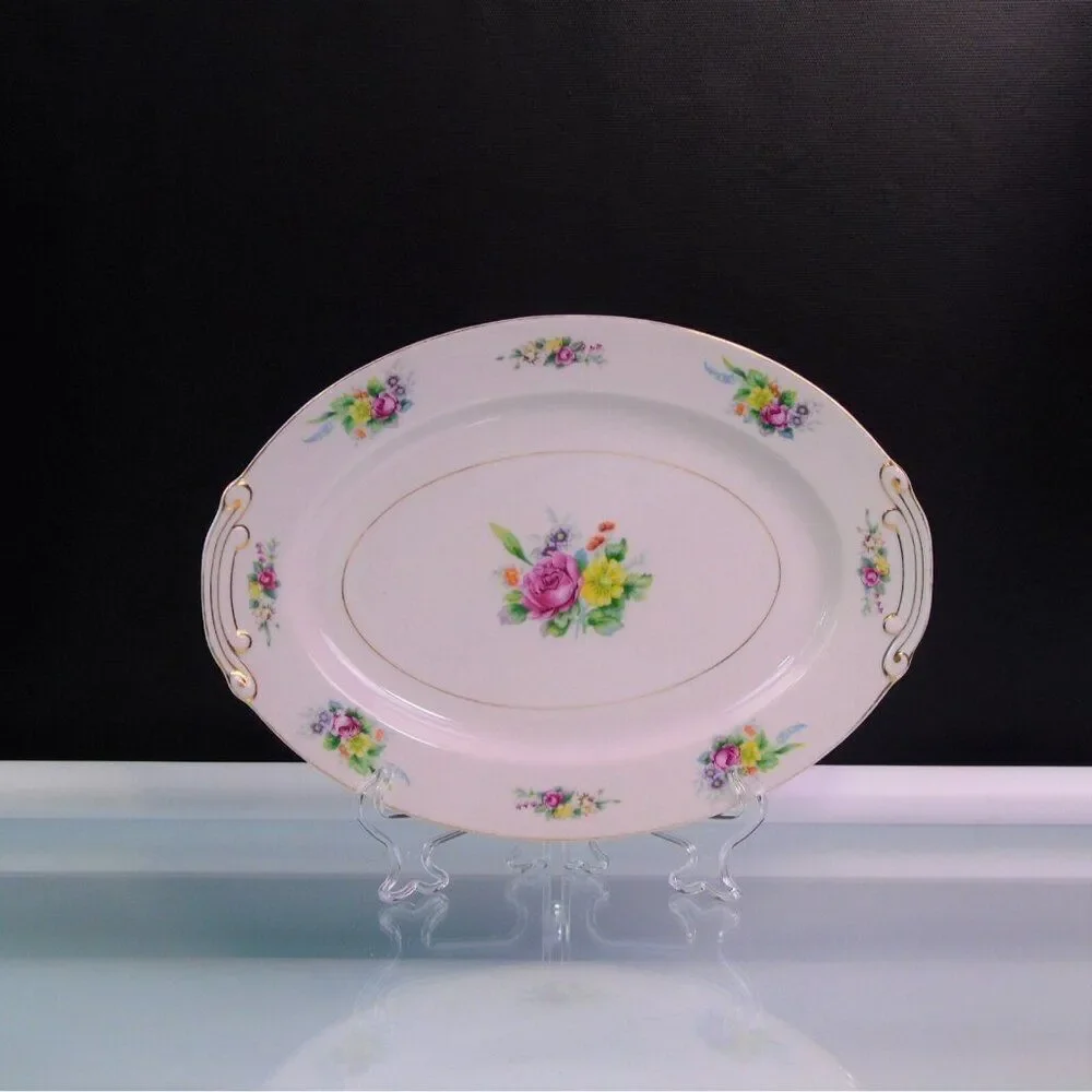 Occupied Japan Serving Platter Vintage Sone China WWII Japan Serving