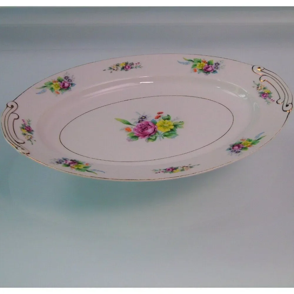 Occupied Japan Serving Platter Vintage Sone China WWII Japan Serving