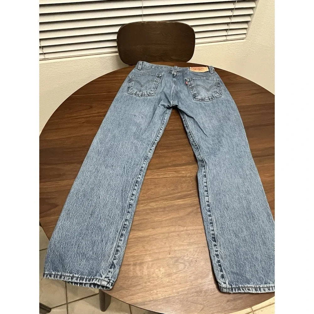 Levi's 501 Men's 34x32 Y2K Straight Jeans Blue Denim Medium Wash Button Fly