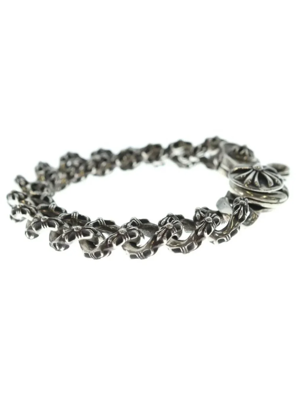 Chrome Hearts Vintage EX Fncy Chn Lnk Extra Fancy Link Clip Bracelet 15 Links