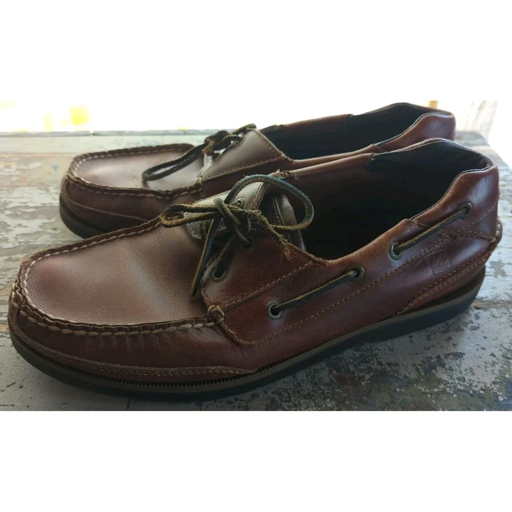 Mens Sperry Top-Sider Collection Brown Leather Upper Boat Shoes Size‎ 10.5M