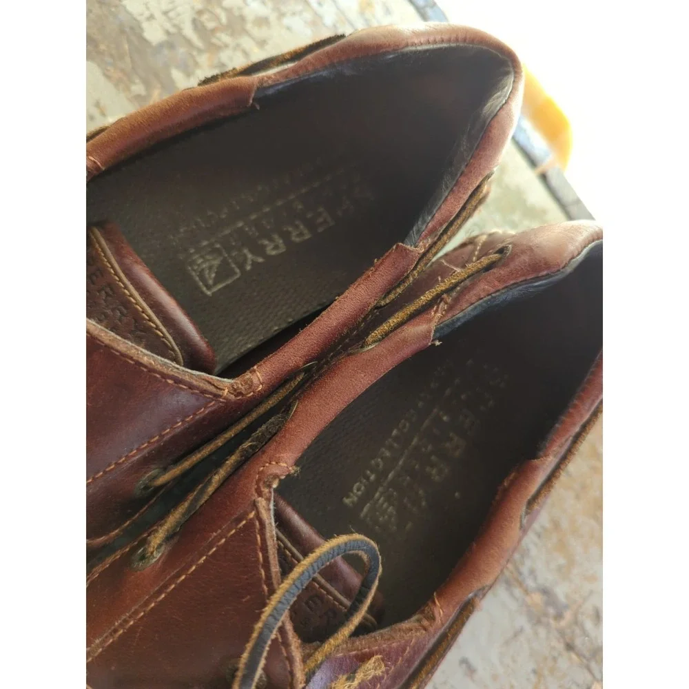 Mens Sperry Top-Sider Collection Brown Leather Upper Boat Shoes Size‎ 10.5M