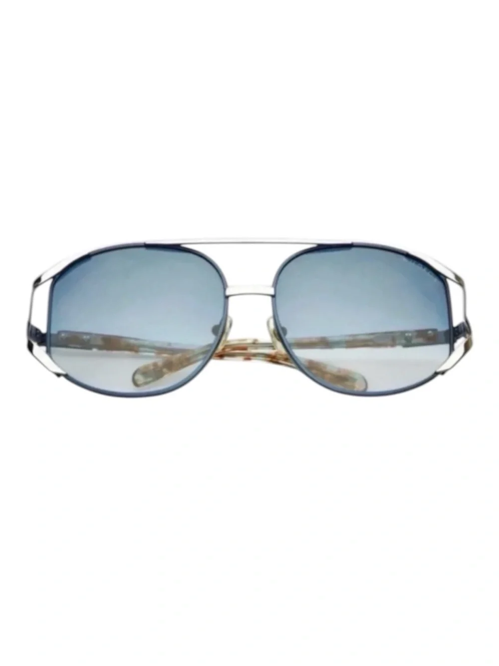 Wildfox Dynasty Aviator Sunglasses Blue Gradient Silver BNIB