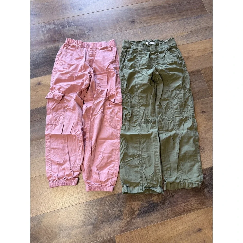 Girls Size 8 Pants Lot 5pc Old Navy Jumping Beans SO Cargo Jogger Flare Leggings