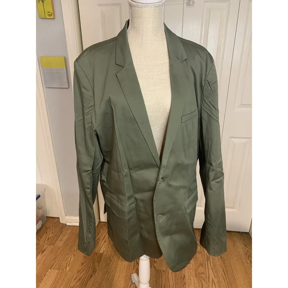 Structure Green 90’s Safari Field Jacket Style Blazer Sportcoat Jacket Mens XL