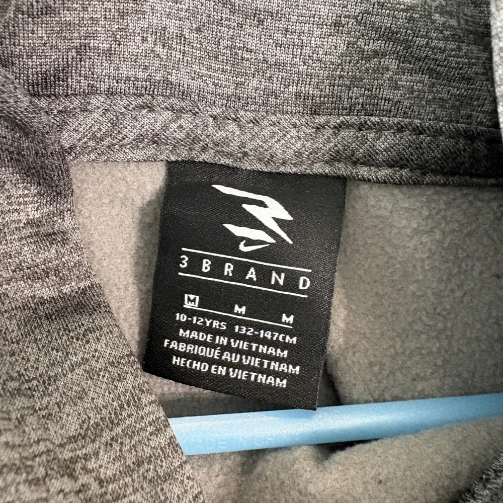 Nike Hoodie Boys M Charcoal Heather 3Brand Russell Wilson Therma-FIT Camo NEW