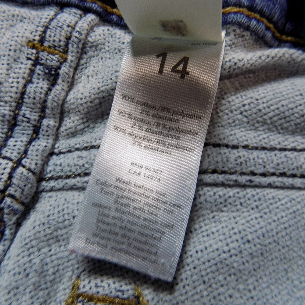 OshKosh B'gosh Jeans Kids 14 Blue Good Straight Leg Adjustable Waist