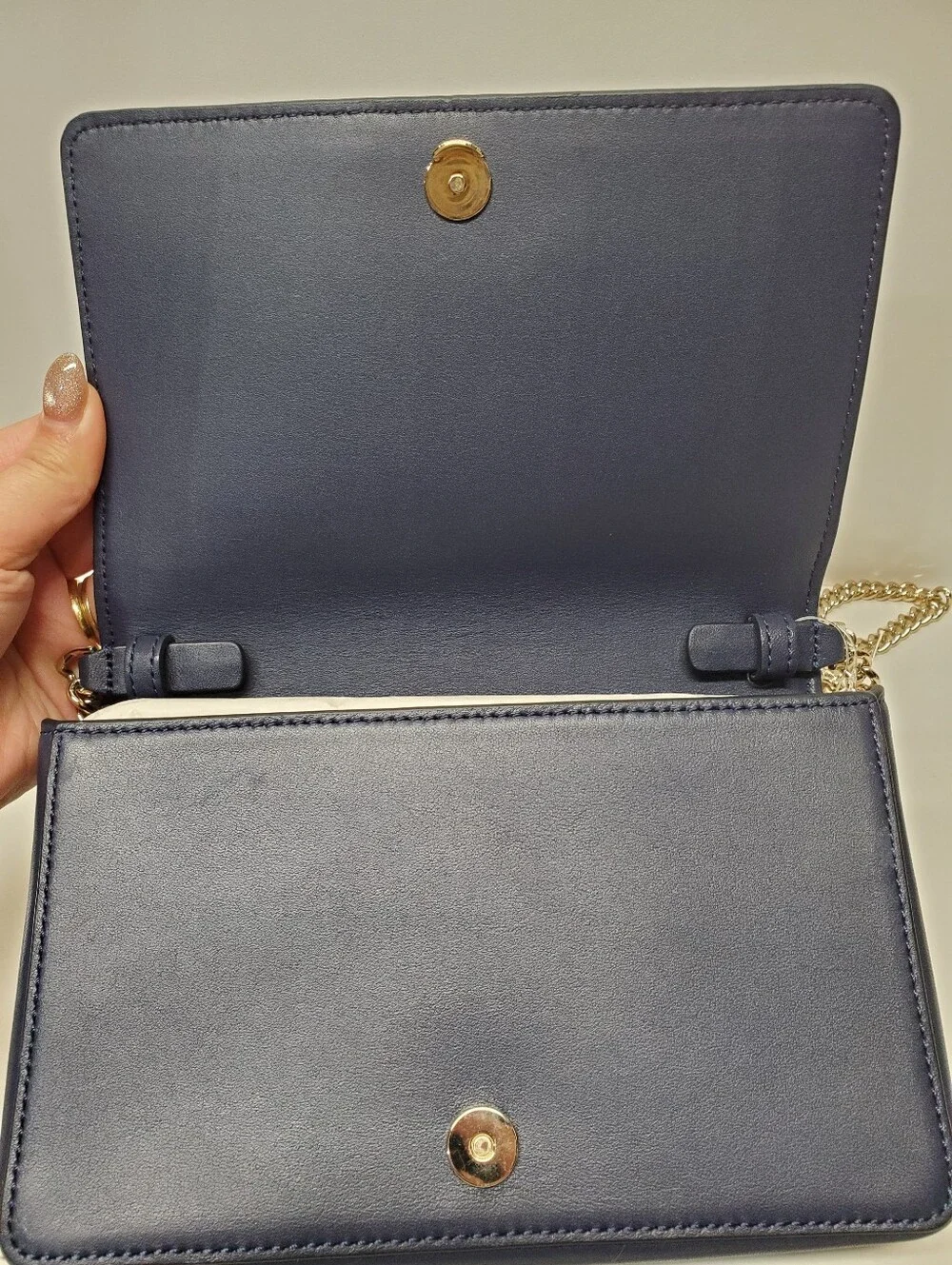 kate spade navy leather