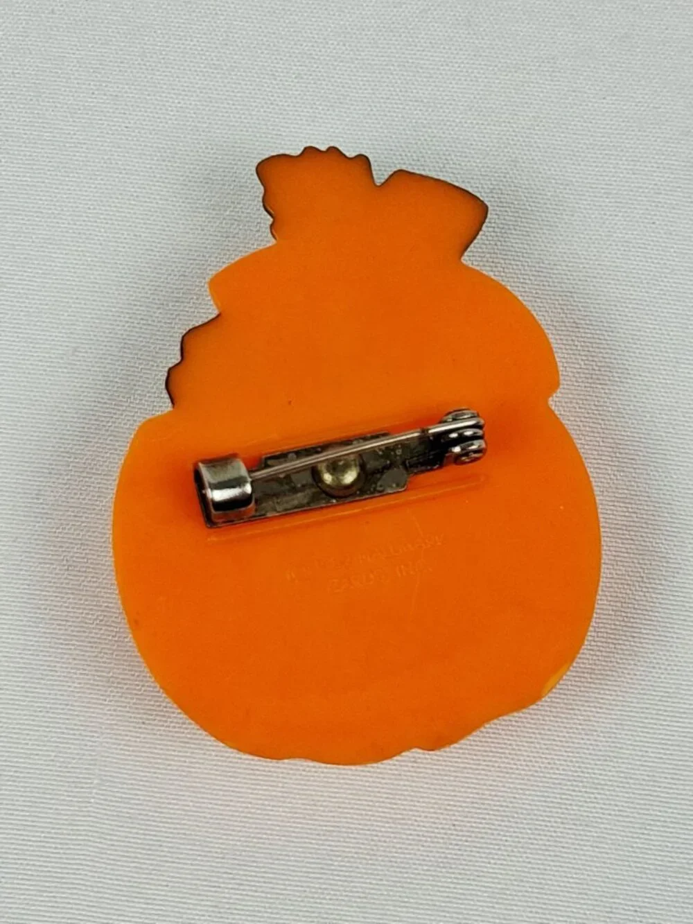 VTG 1982 Hallmark Jack-O-Lantern Lapel Hat Pin Peek-A-Boo Black Cat