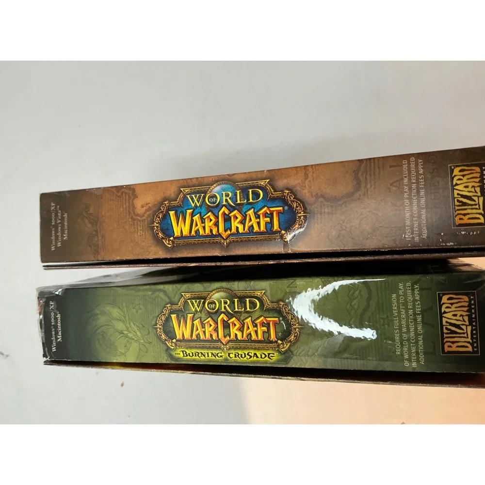 Blizzard World of Warcraft Burning Crusade PC Big Box Game Lot‎ Vintage 2000s