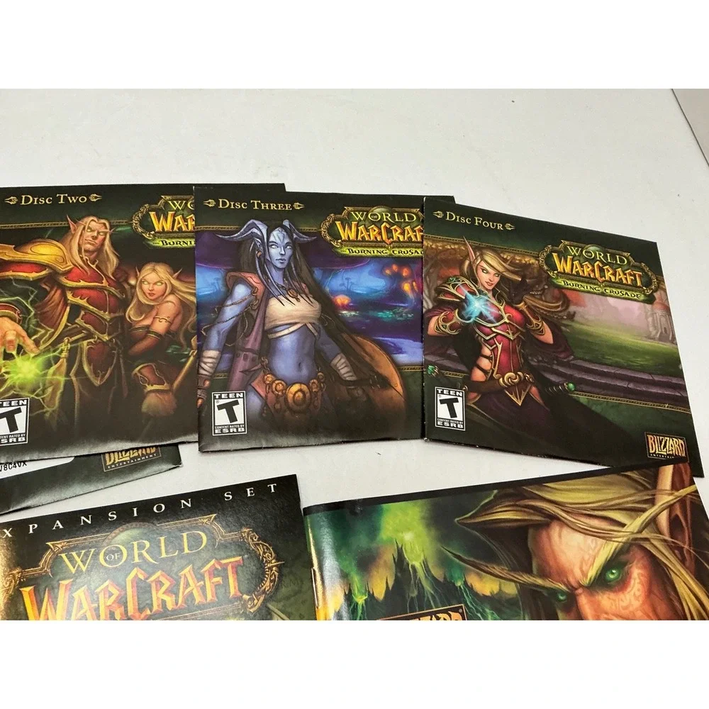 Blizzard World of Warcraft Burning Crusade PC Big Box Game Lot‎ Vintage 2000s