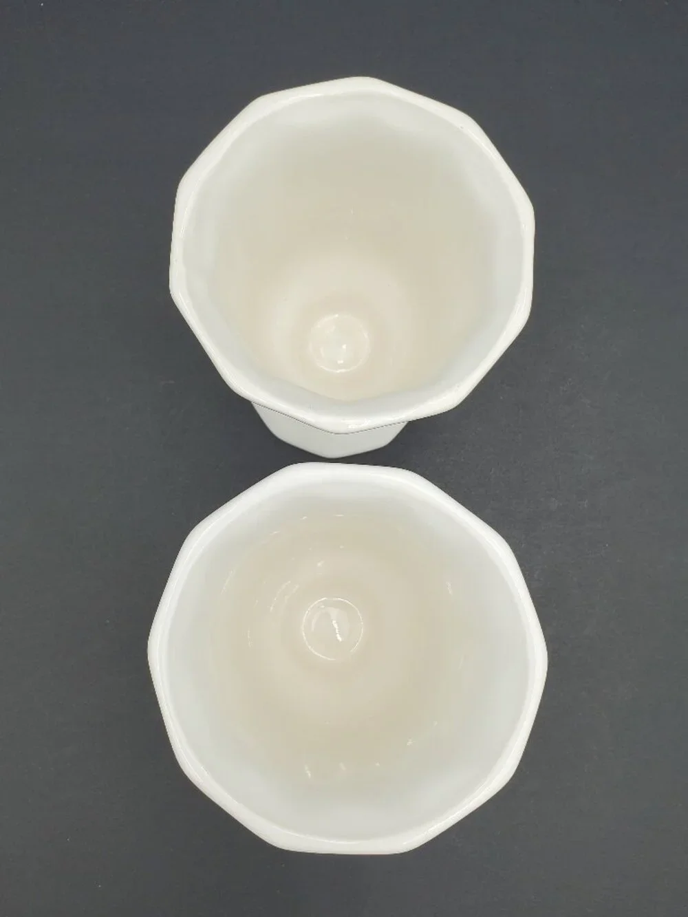 Pfaltzgraff Heritage White Goblets Ice Cream Sundae Dishes Footed Chalices