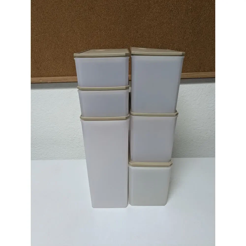 Tupperware Shelf Smart Pantry Storage Modular Containers Slim set of 6 with lids