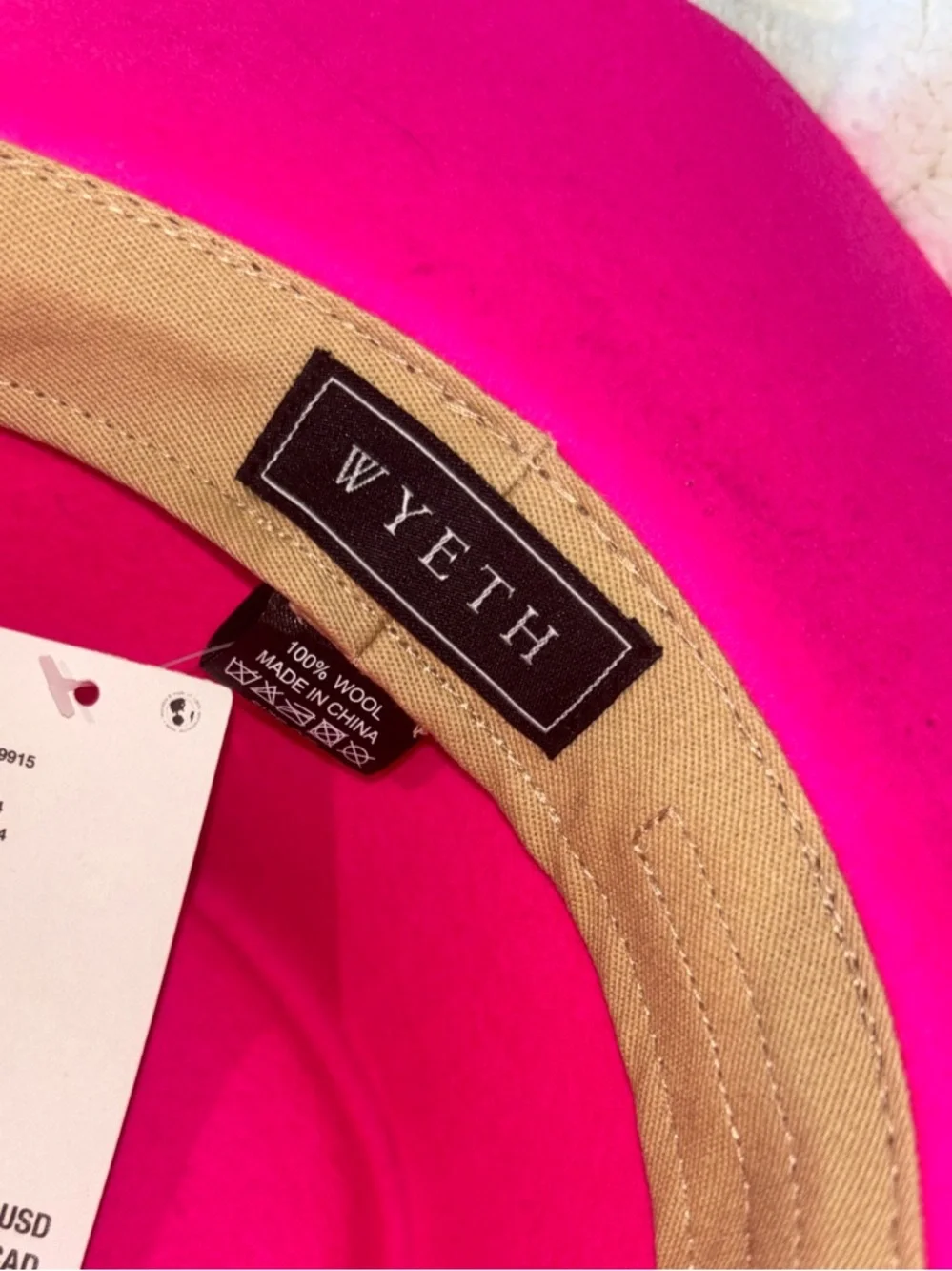 NEW Wyeth 100% Wool Hot Pink Star-Accent Western Cowboy Hat