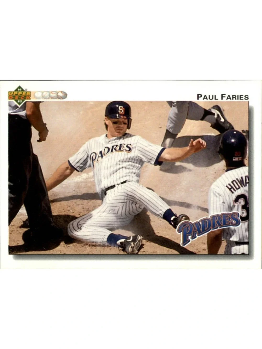 Paul Faries 1992 Upper Deck MLB #310 Baseball Card San Diego Padres