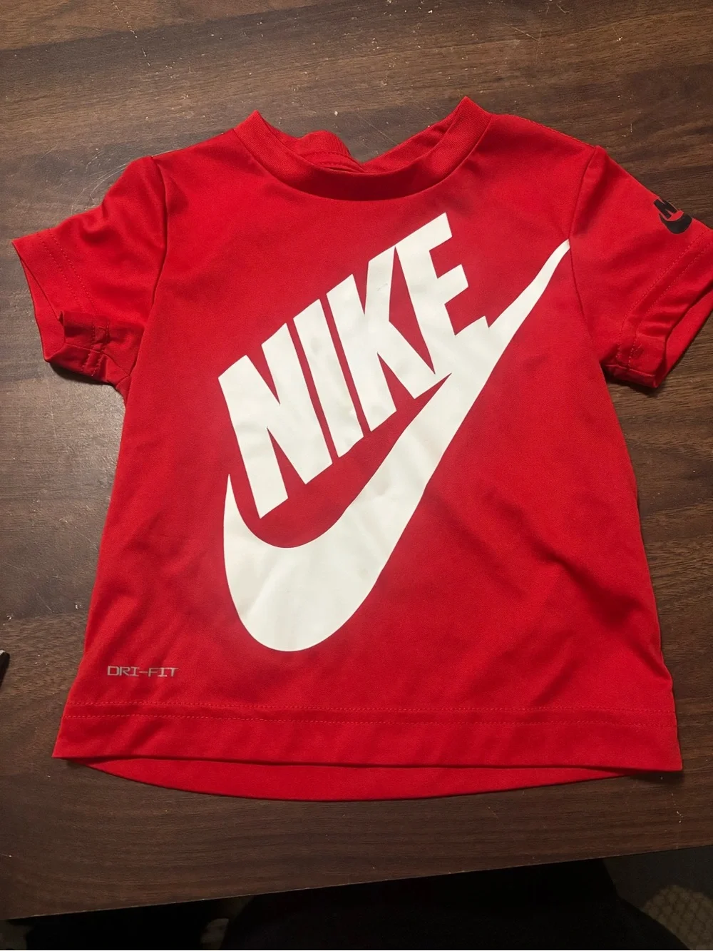Nike Red Short-Sleeve Tee with White Logo