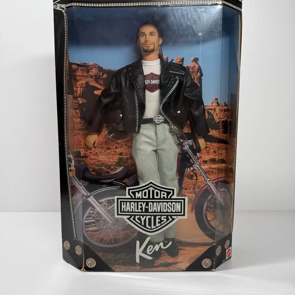 NIB • Harley Davidson Motorcycle's Ken Barbie Doll # 22255 Rare Sealed 1998