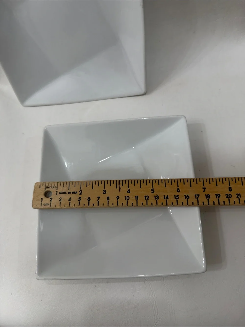 Crate&Barrel square sleek ceramic