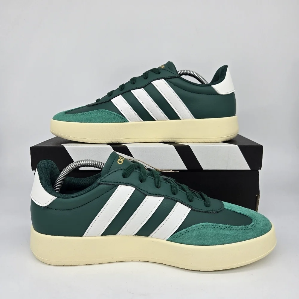 New adidas Barreda Lifestyle Collegiate Green Core White Men's Shoes Size 10.5