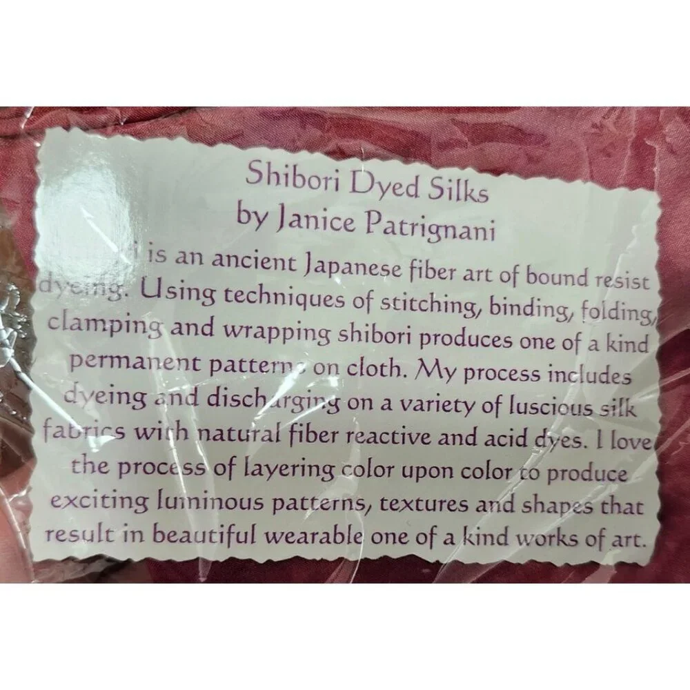 Shibori dyed silk