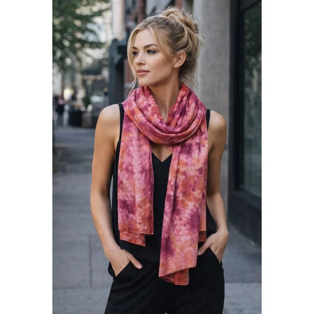 Shibori dyed silk