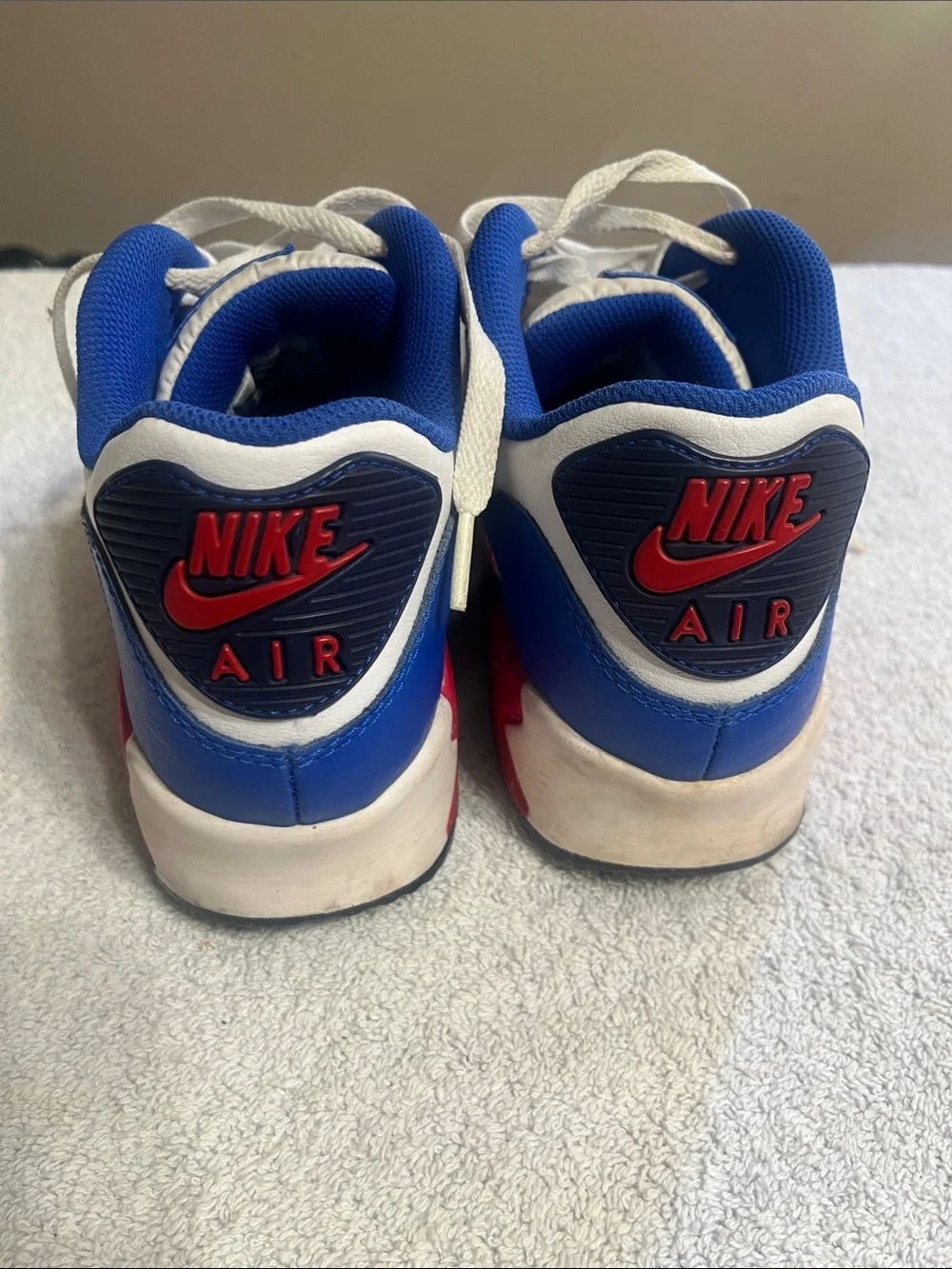 Nike Kids White/Blue/Red Air Max Style Sneakers