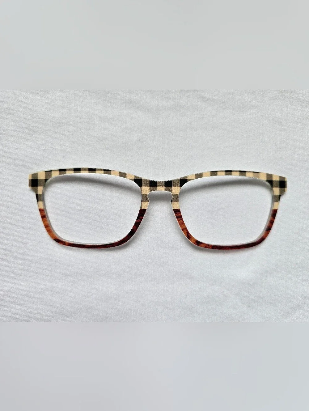 The Ivory Plaid Wood Split